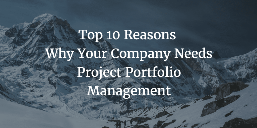 Top 10 Reasons Why Your Company Needs Project Portfolio Management